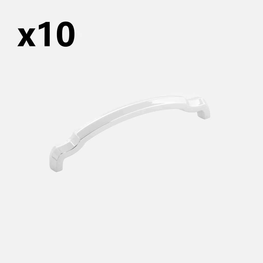 10 x Hickory Hardware H077864CH 5.0625 in. Center to Center Veranda Collection Pull Chrome Finish