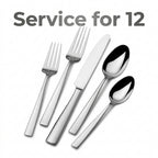 Mikasa Everett 101-Piece 18/10 Stainless Steel Flatware Set, Service for 12