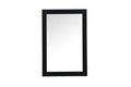 Elegant Decor Aqua 24x36 MDF Wood and Metal Vanity Mirror in Black