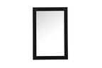 Elegant Decor Aqua 24x36 MDF Wood and Metal Vanity Mirror in Black