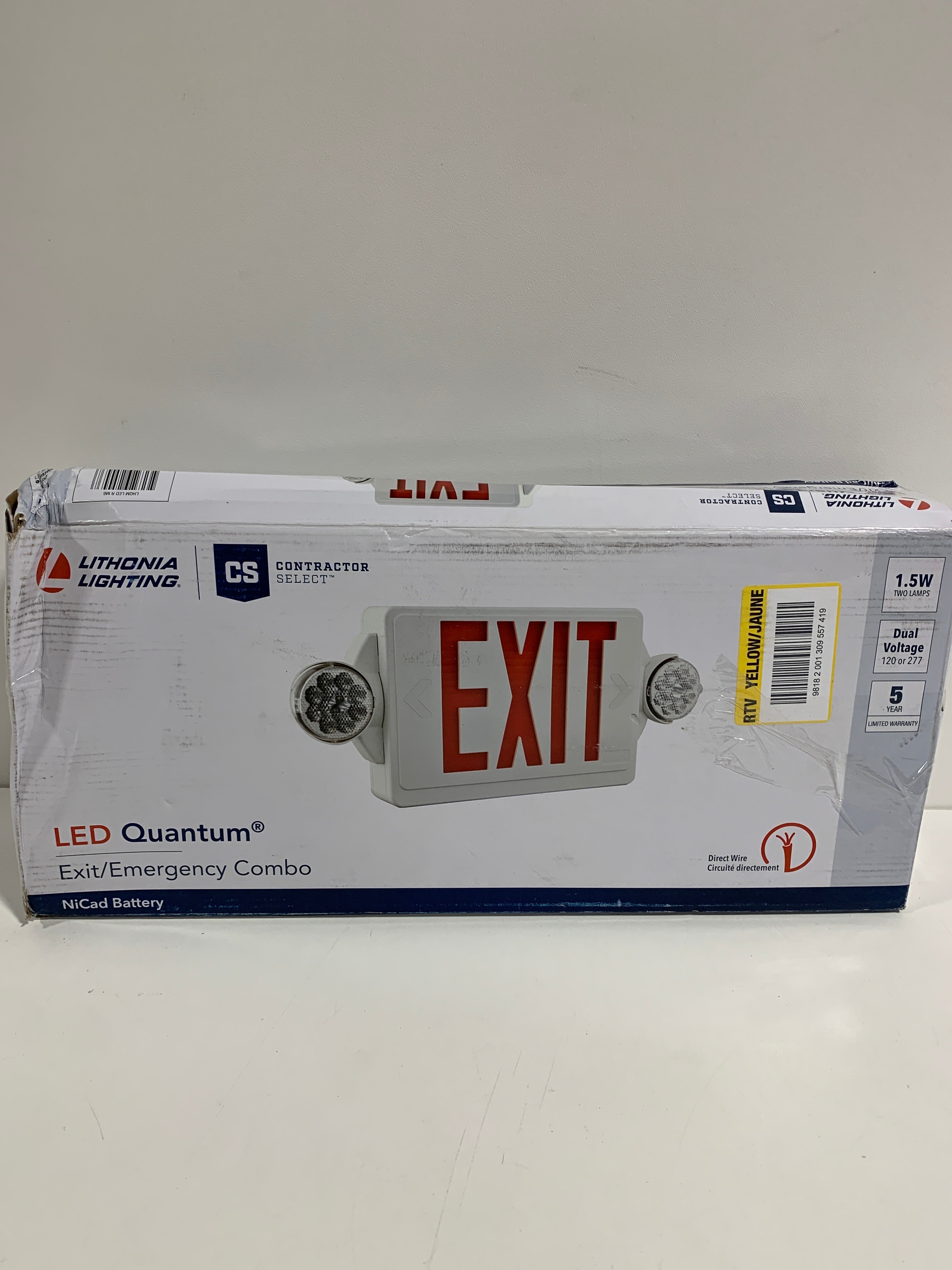 Lithonia Lighting ExtSgn EmLt,Thermop,Nic Cad,LED,4.3W Lhqm LED R - All - *Lighting & Electrical