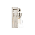 Z-Lite 2300-1SS Wentworth 12" Tall Wall Sconce Polished Nickel Indoor Lighting Wall Sconces