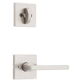Kwikset 971HFLSQTV1 Halifax Lever Single Cylinder Interior Pack with Square Rose for Handlesets Satin Nickel Door Hardware Handlesets Keyed Entry
