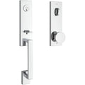 Baldwin EE.SEAxCON.CQE Seattle One Piece Single Cylinder Keyed Entry Handleset with Interior Contemporary Knob