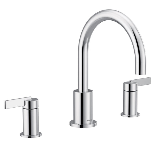 Moen T6223 Cia 2-Handle High-Arc Deck Mount Roman Tub Faucet Trim Kit, Valve Required, Chrome