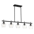 Minka Lavery 2174-66A Camrin Island Chandelier, 5-Light, 300 Total Watts, 5.5-in H x 8.5-in W, Coal Black