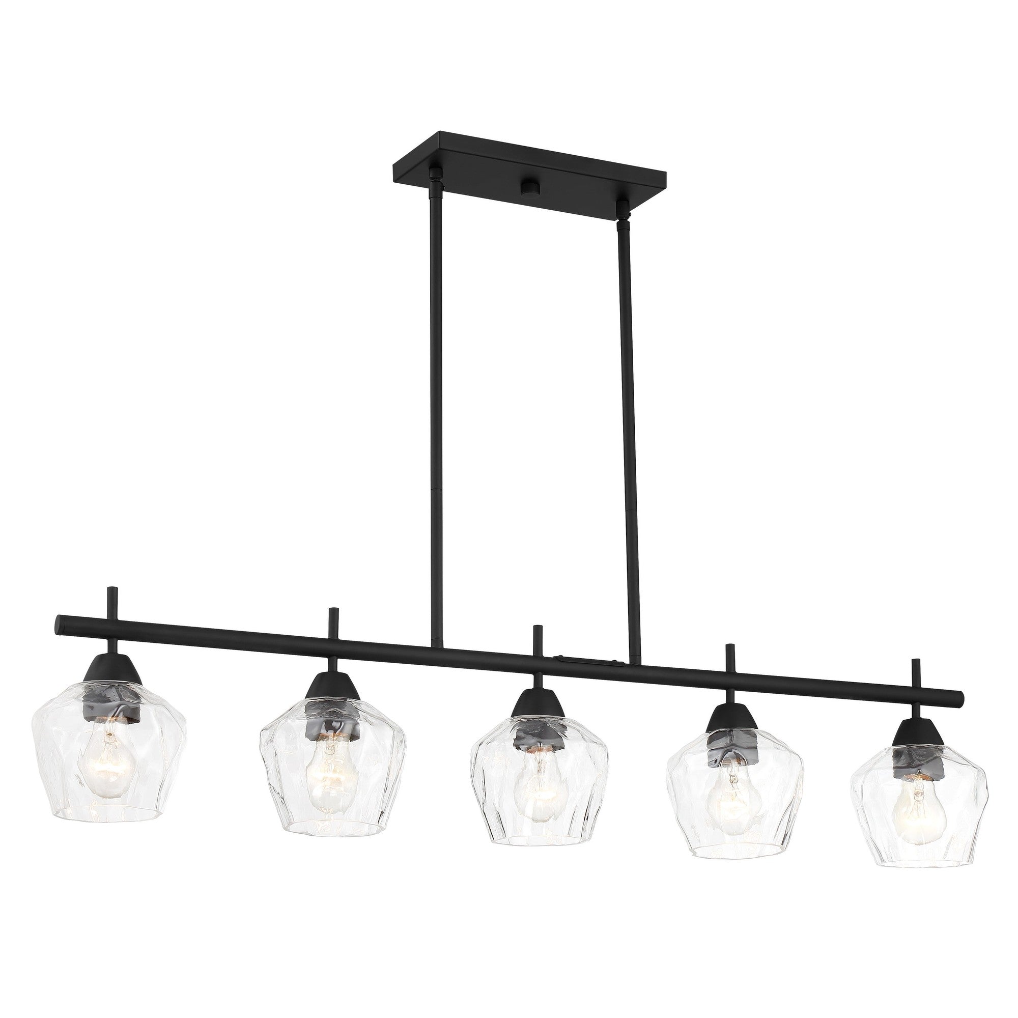 Minka Lavery 2174-66A Camrin Island Chandelier, 5-Light, 300 Total Watts, 5.5-in H x 8.5-in W, Coal Black