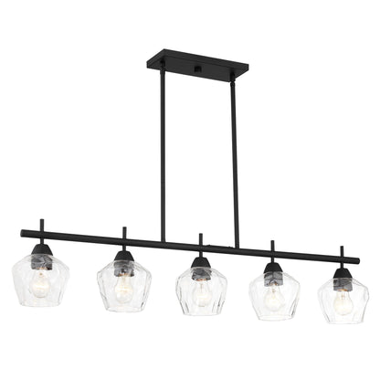 Minka Lavery 2174-66A Camrin Island Chandelier, 5-Light, 300 Total Watts, 5.5-in H x 8.5-in W, Coal Black