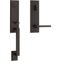 Baldwin Seattle One Piece Single Cylinder Keyed Entry Handleset with Square Interior Lever and Emergency Egress