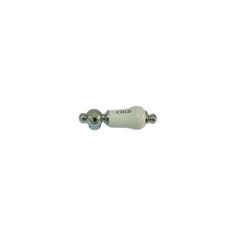 Kingston Brass CCPL1C Porcelain Lever Handle with Cold Index Polished Chrome