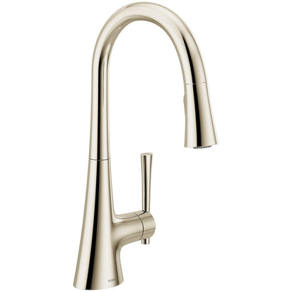 Moen 9126 Kurv 1.5 GPM Single Hole Pull Down Kitchen Faucet Polished Nickel