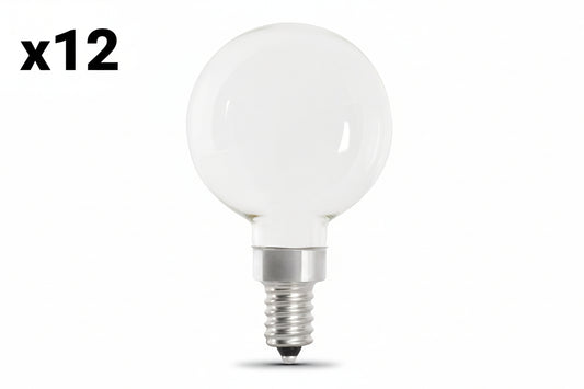 12 x Feit G16.5 E12 (Candelabra) LED Bulb Soft White 60 Watt Equivalence