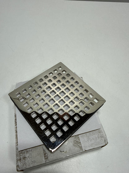 Newport Brass 233-401 Decorative Drains 4" Square Shower Drain Grid, Polished Nickel