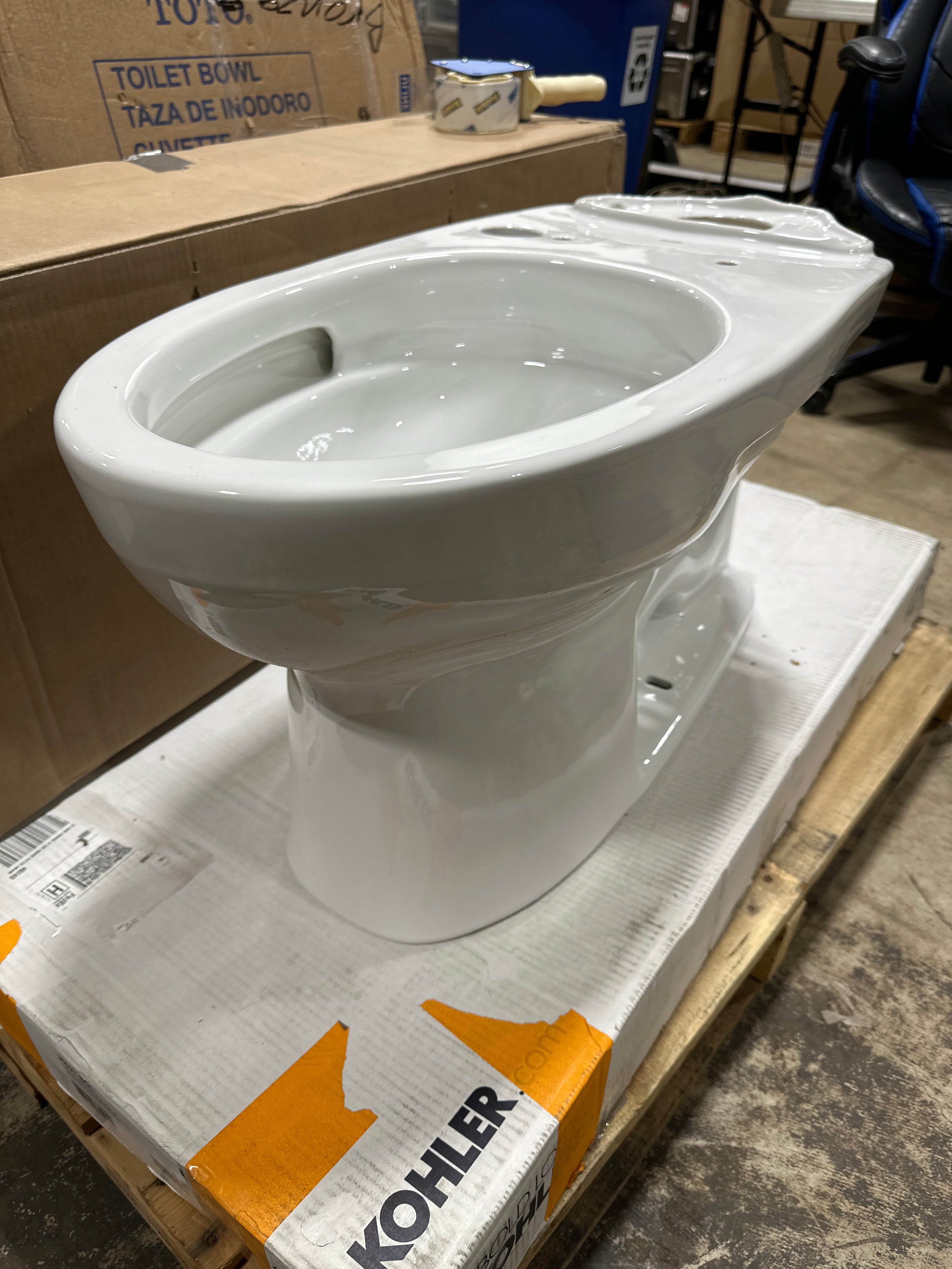 Scratch TOTO Drake Elongated Toilet Bowl Only with WASHLET+ Ready - Less Seat - *Plumbing