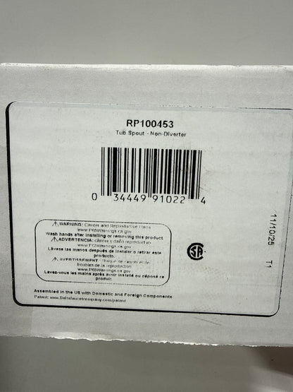 Delta RP100453 Bowery 9-1/8" Non Diverter Wall Mounted Tub Spout Chrome