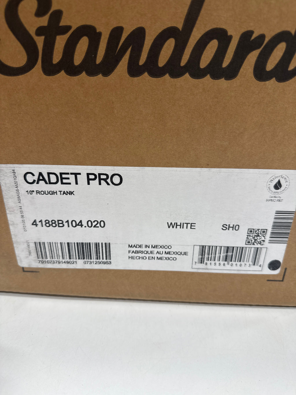 American Standard Cadet Pro 10 inch Toilet Tank White - *Plumbing
