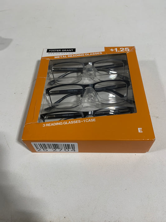 DesginOptics by Foster Grant Classic Reading Glasses +1.25 3 Count