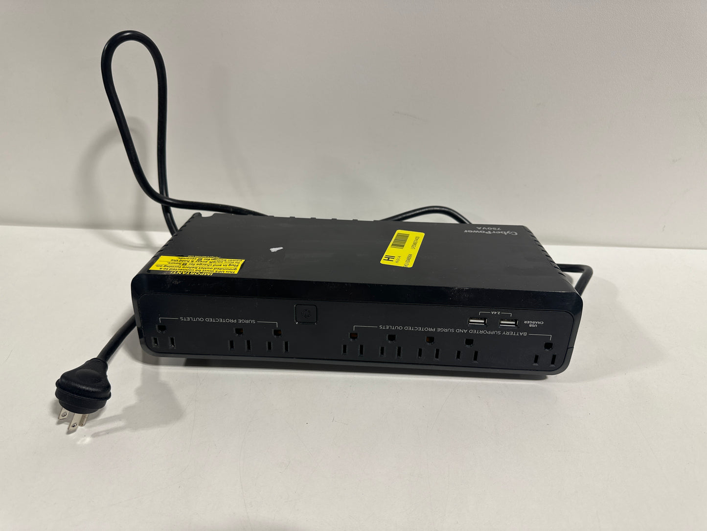 Used CyberPower SL750U - 750VA/375W Black Battery Backup UPS System with 8 Outlets and 5 Ft Cord - *Computers & Office