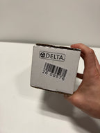 Delta RP101630 Push Pop up Drain with Overflow and Metal Tail Piece Brilliance Stainless Sink Accessories and Parts Bathroom Sink Parts Drain