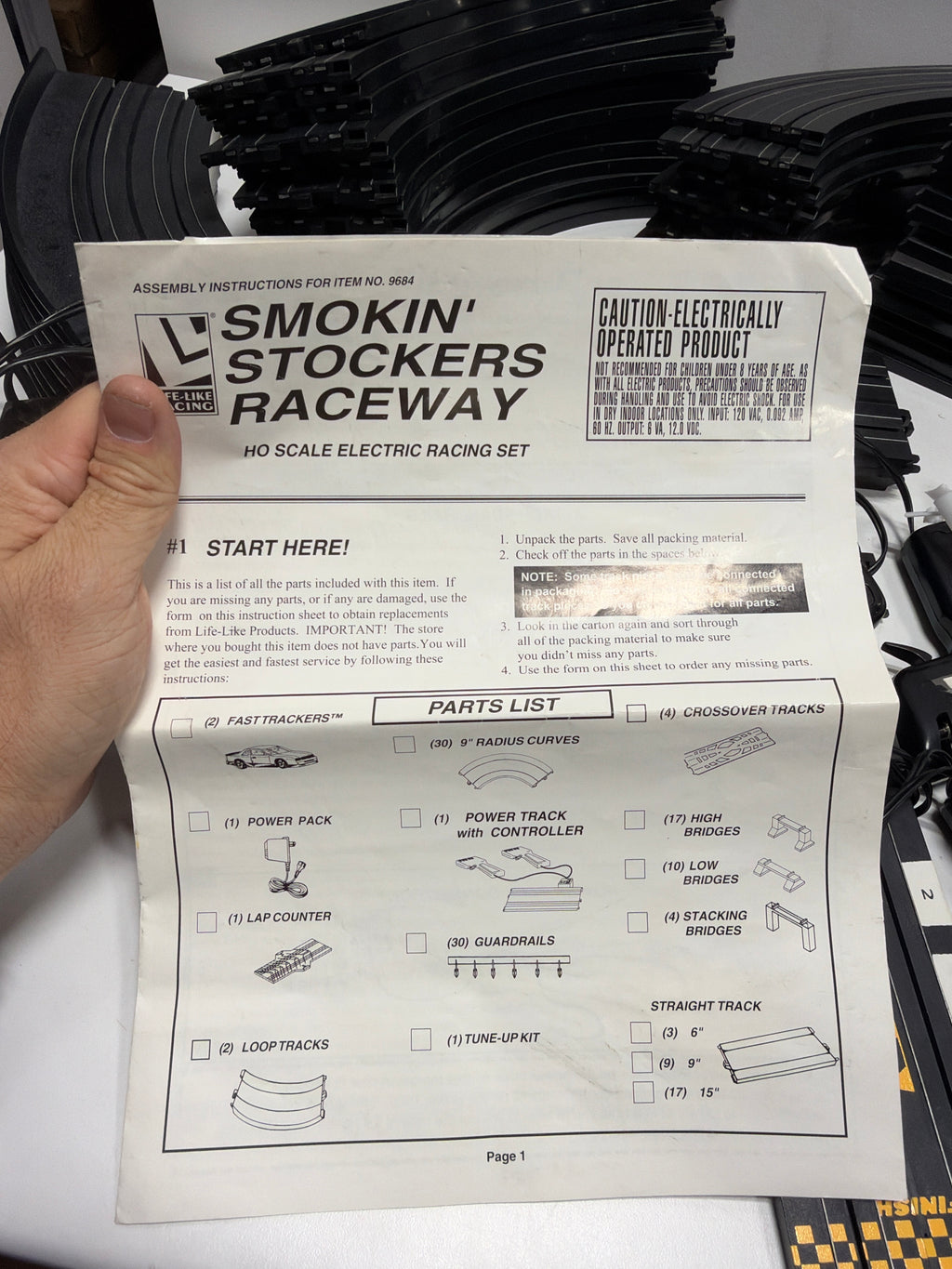 Used Life-Like Racing Smokin Stockers Raceway Set HO Scale