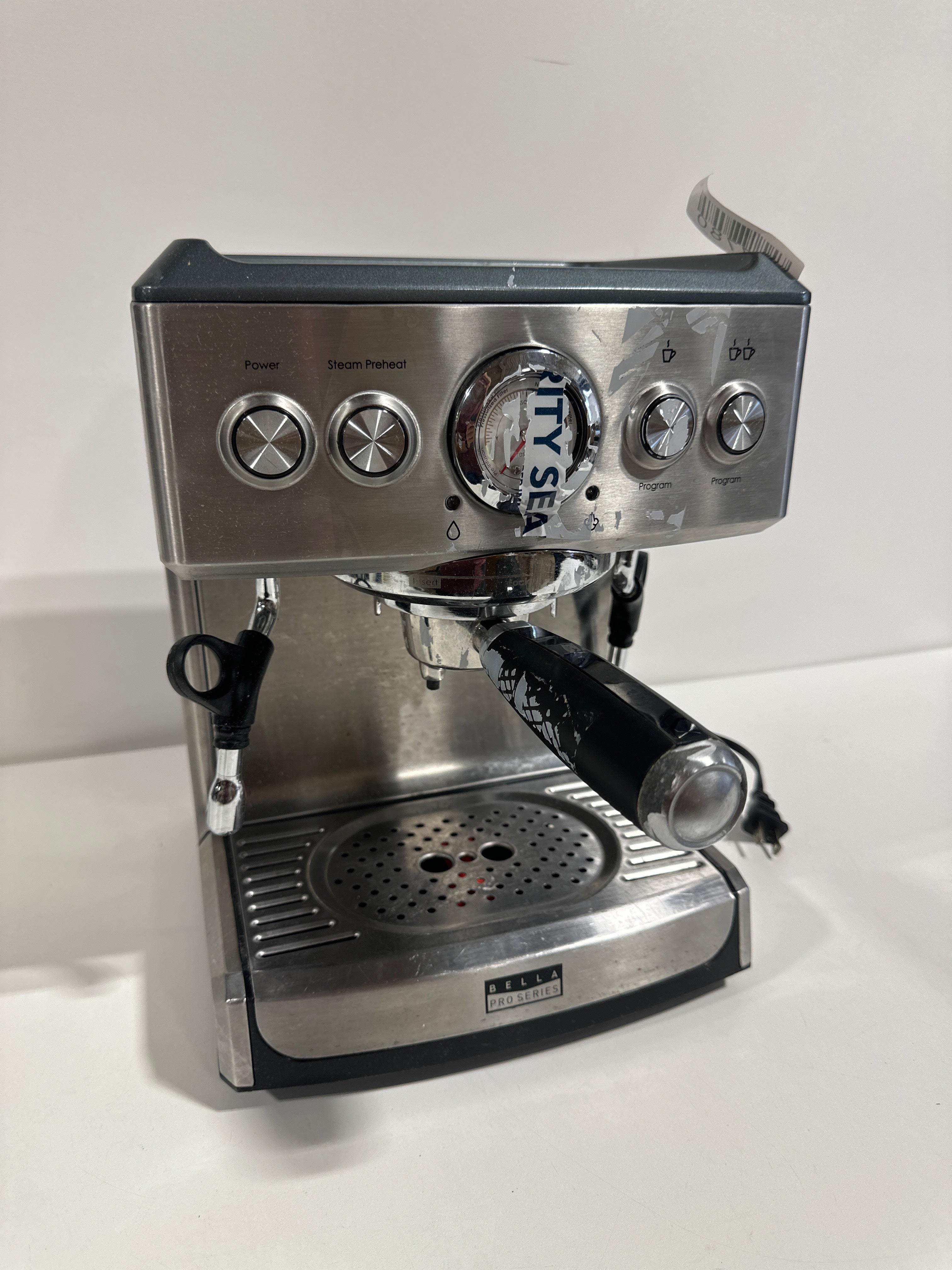 Used See Desc Bella Pro Series Espresso Machine with 19 Bars of Pressure Stainless Steel - *Kitchen Appliances
