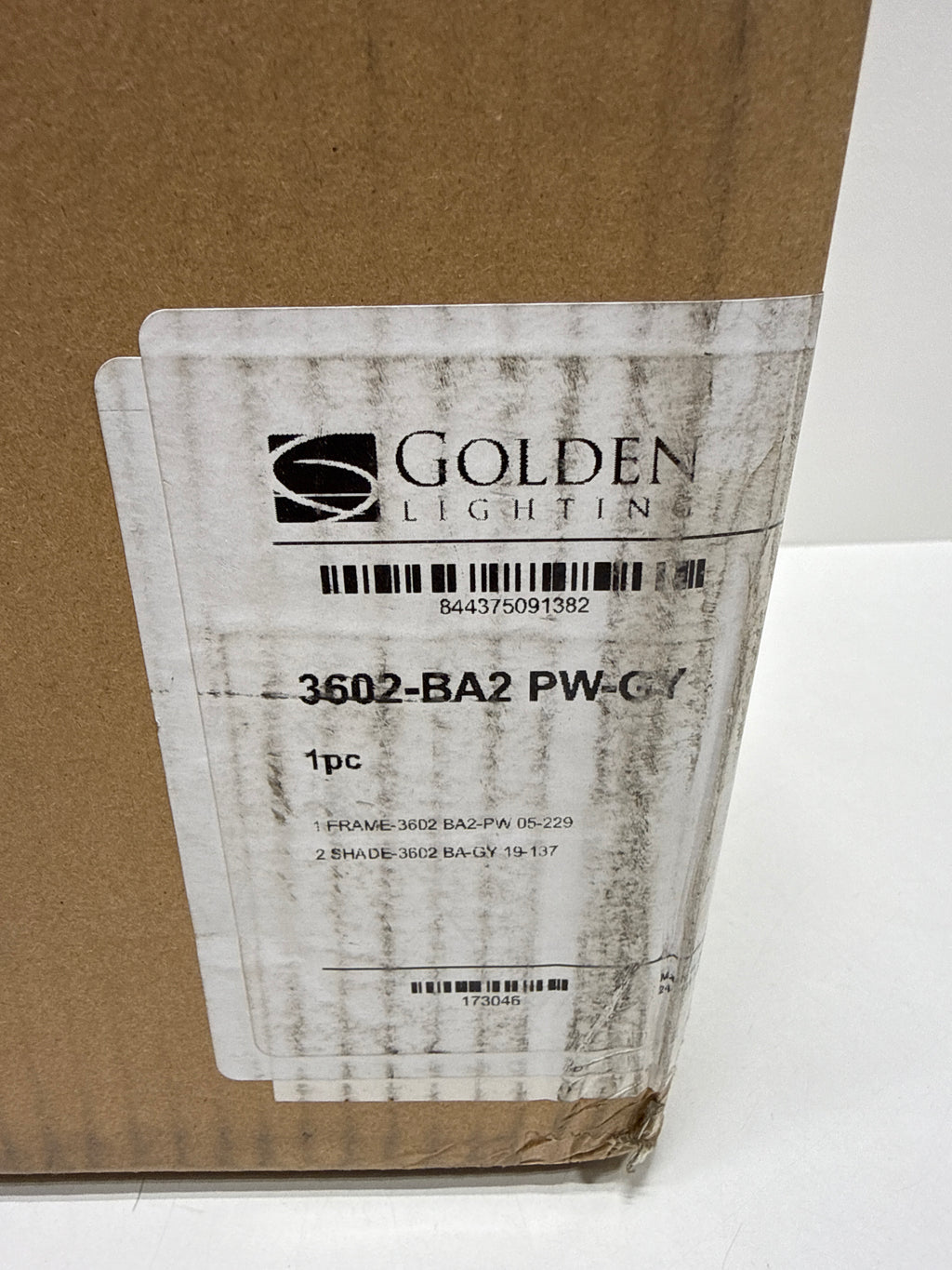 Golden Lighting Duncan 8 1/2" High Pewter Gray 2-Light Wall Sconce