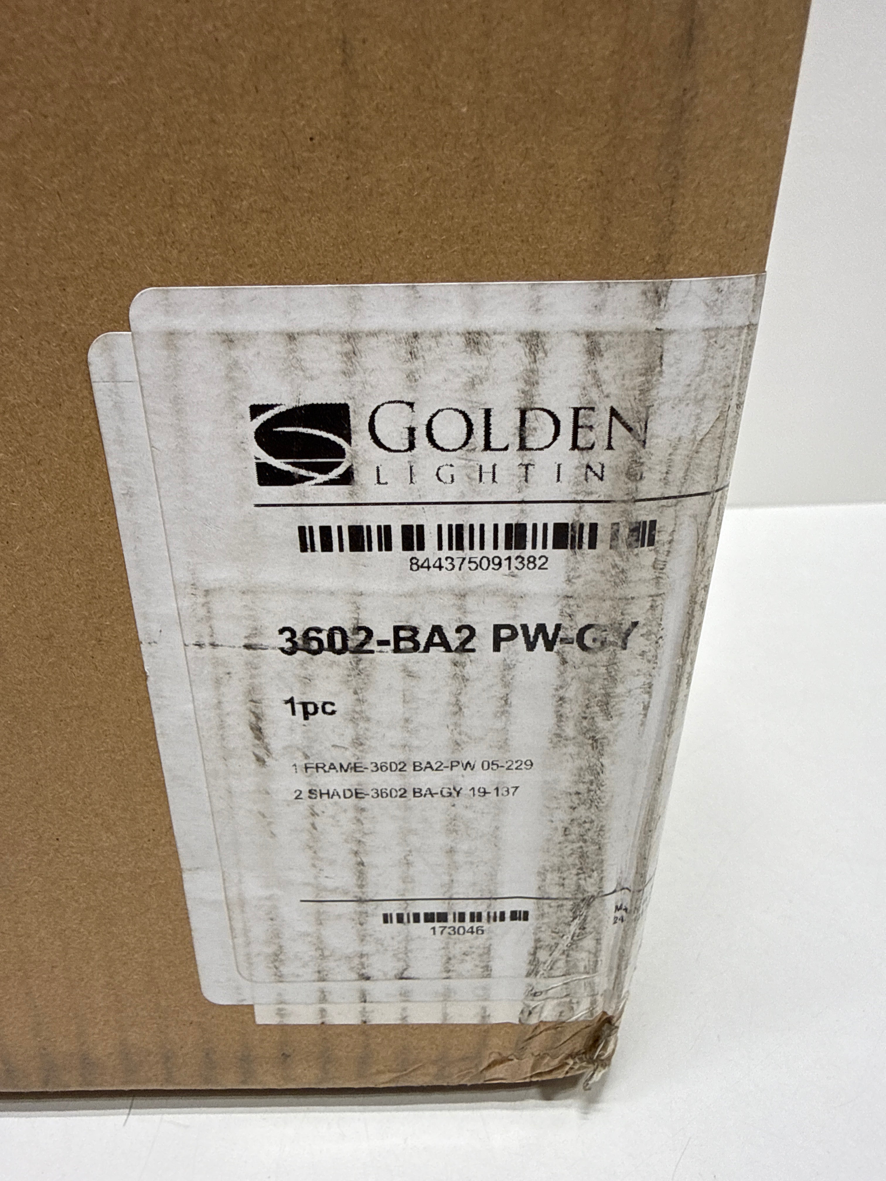 Golden Lighting Duncan 8 1/2" High Pewter Gray 2-Light Wall Sconce
