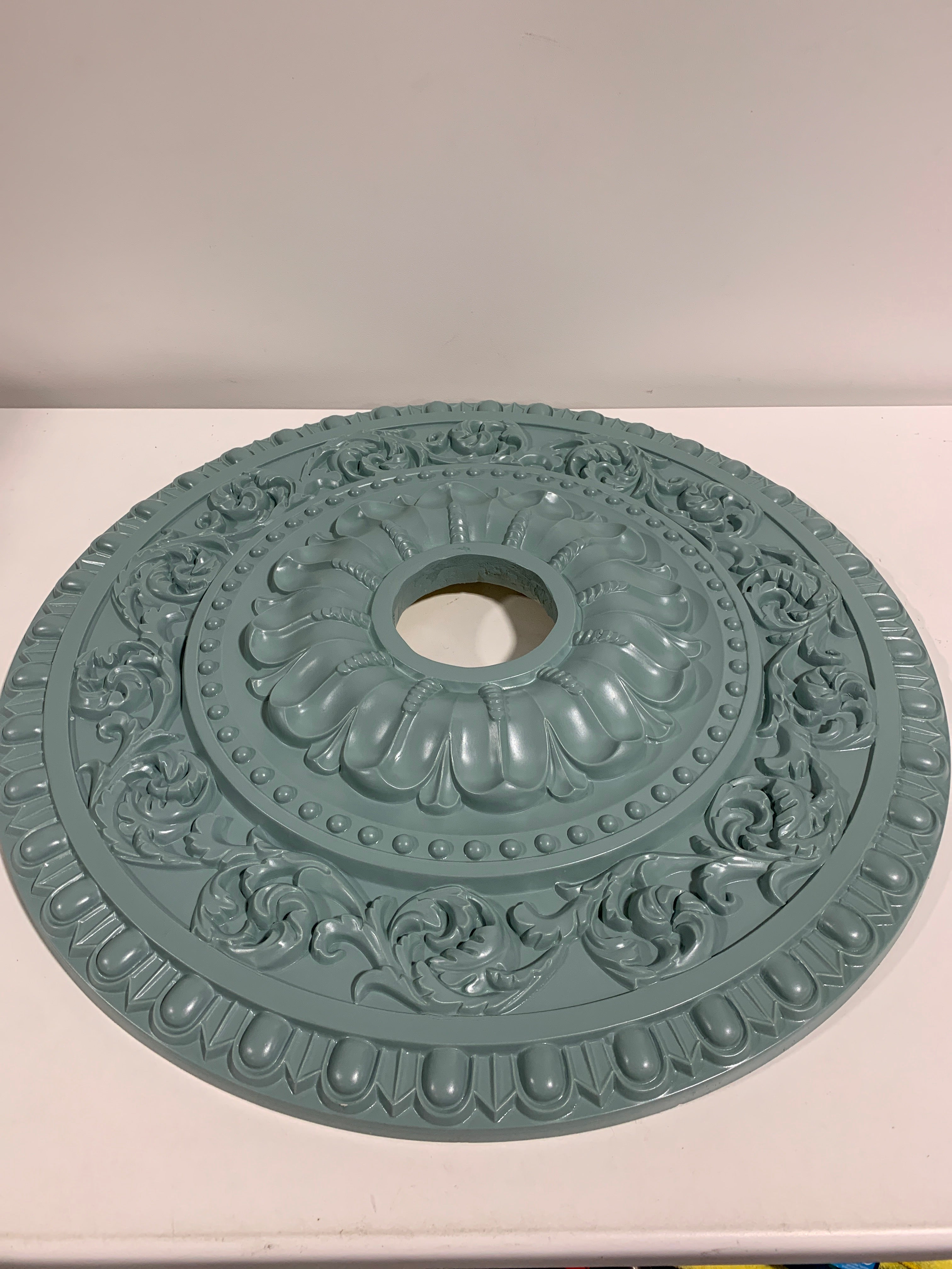 Ekena Millwork CM23VACBF 23 1/2’’OD X 3 1/2’’ID X 2 1/8’’P Vaduz Ceiling Medallion Fits Canopies Up To 3 1/2’’ Cloud