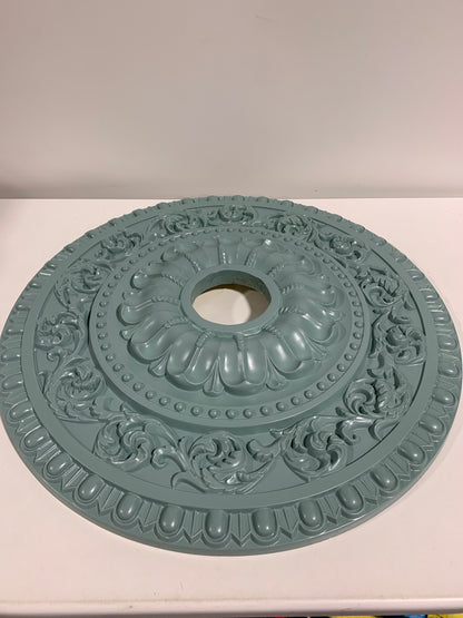 Ekena Millwork CM23VACBF 23 1/2"OD X 3 1/2"ID X 2 1/8"P Vaduz Ceiling Medallion Fits Canopies Up To 3 1/2", Cloud Burst