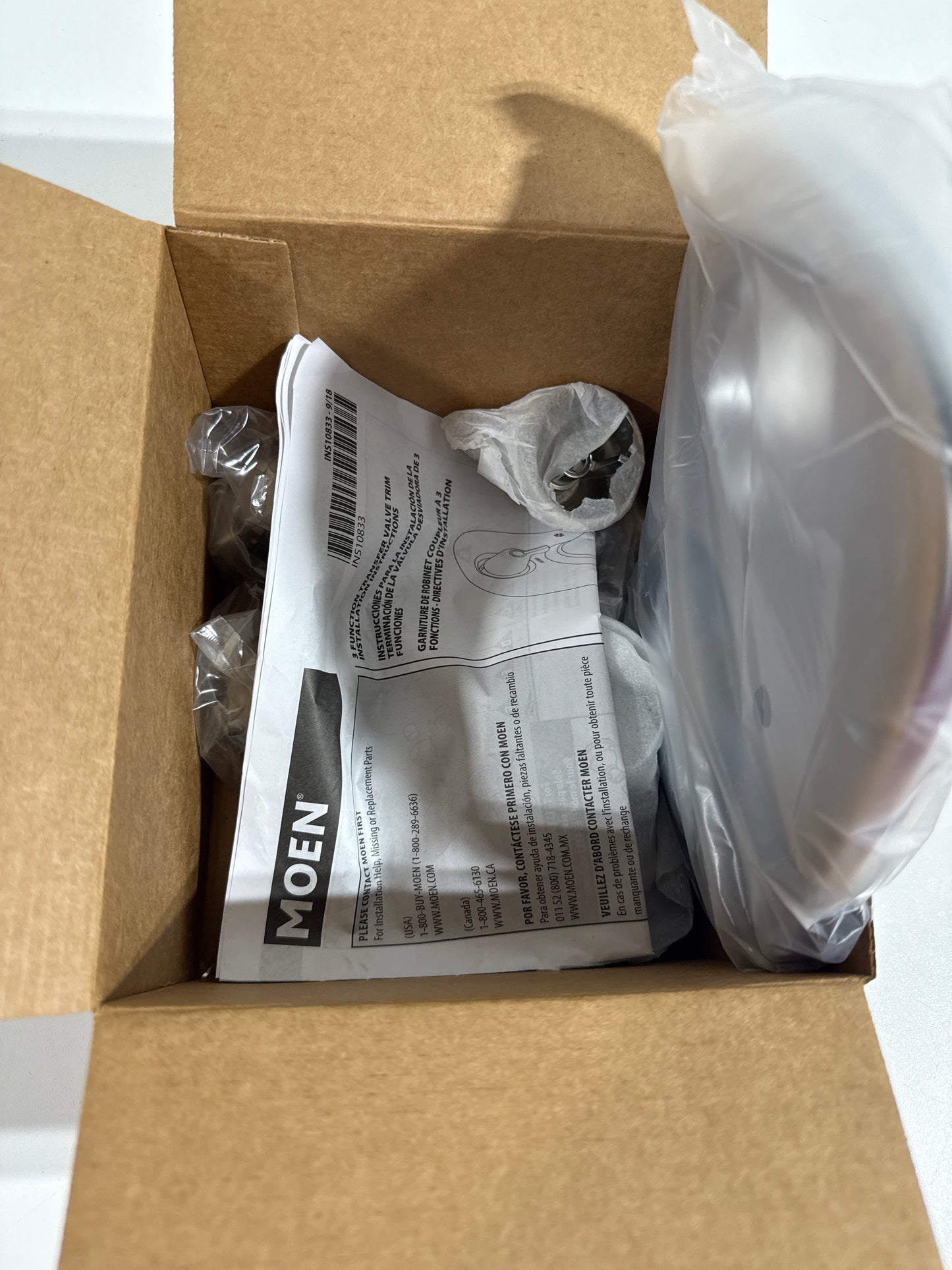 Moen Align Chrome Moentrol 3-Function Diverter Transfer Valve Trim Kit, Valve Required, T3290