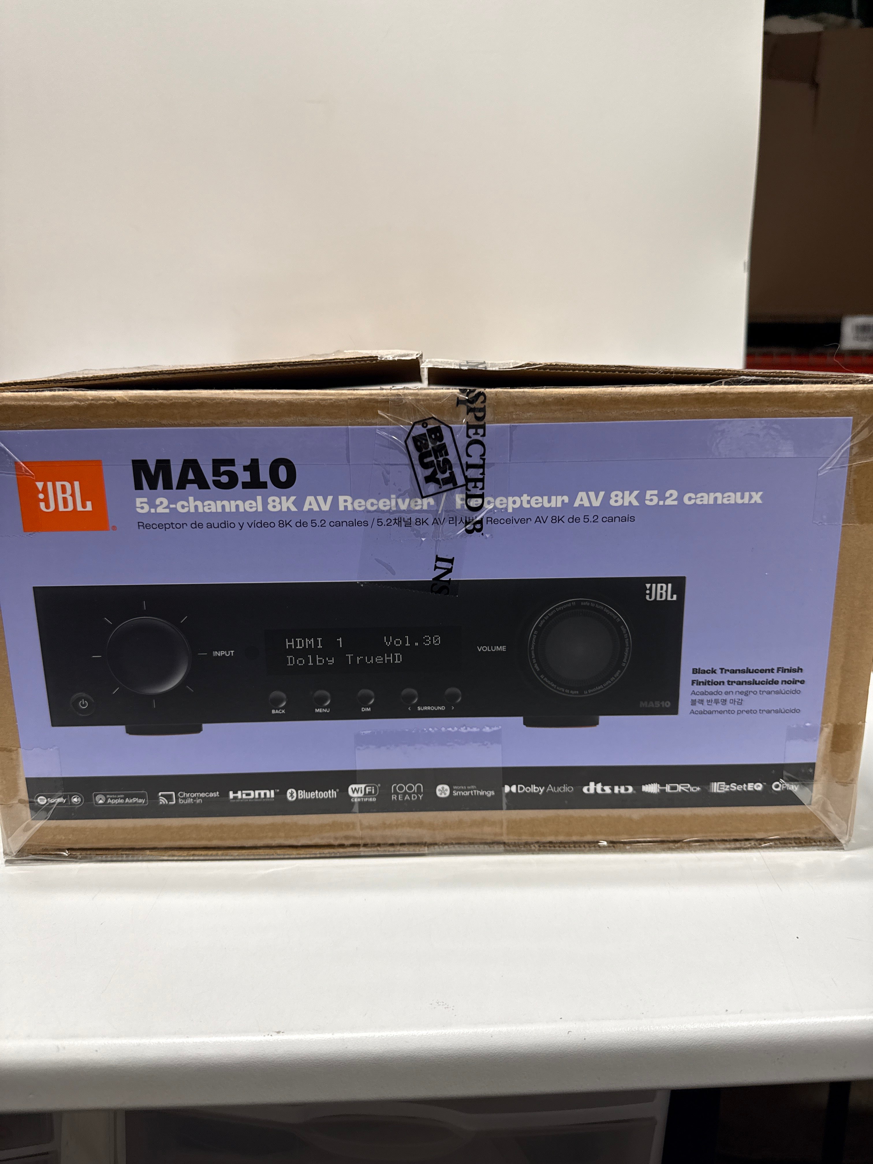 JBL MA510 5.2 Channel (75 Watt x 5) 8K AV Receiver (Black)