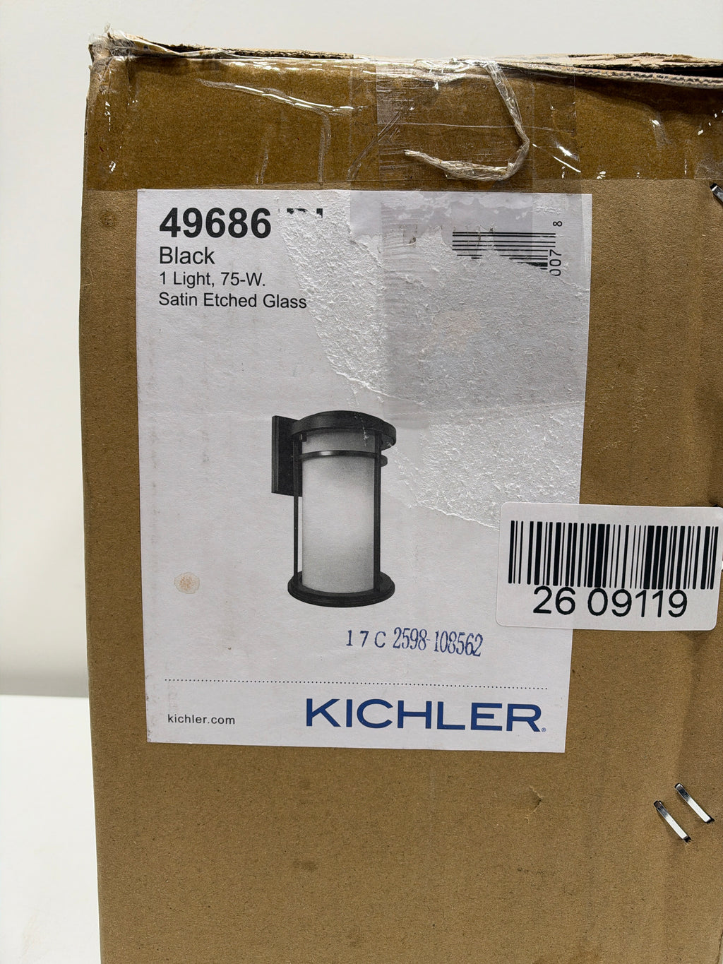 Kichler Lighting Toman 10 Inch Tall Outdoor Wall Light Toman - 49686BK - Craftsman-Mission