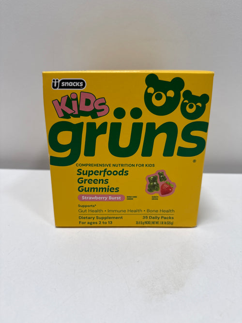 Grüns Kids Superfoods Greens Strawberry Gummies 33 Daily Packs EXP 10/27