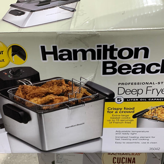 Used Hamilton Beach 35042 21 Cups Oil Capacity Professional-Style Deep Fryer