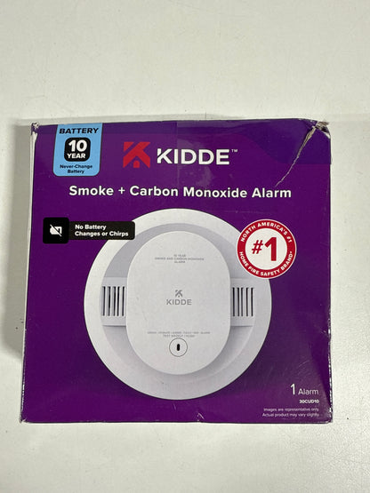 10-Year Battery Powered Smoke and Carbon Monoxide Detector with Alarm LED Warning Lights 21031514
