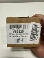 ICO Bath V6222 Volkano Crater Double Robe Hook - Matte Black