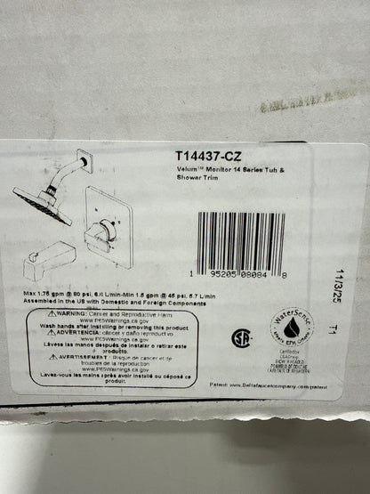 Delta T14437 Velum Monitor 14 Series Tub and Shower Trim Package - Bronze