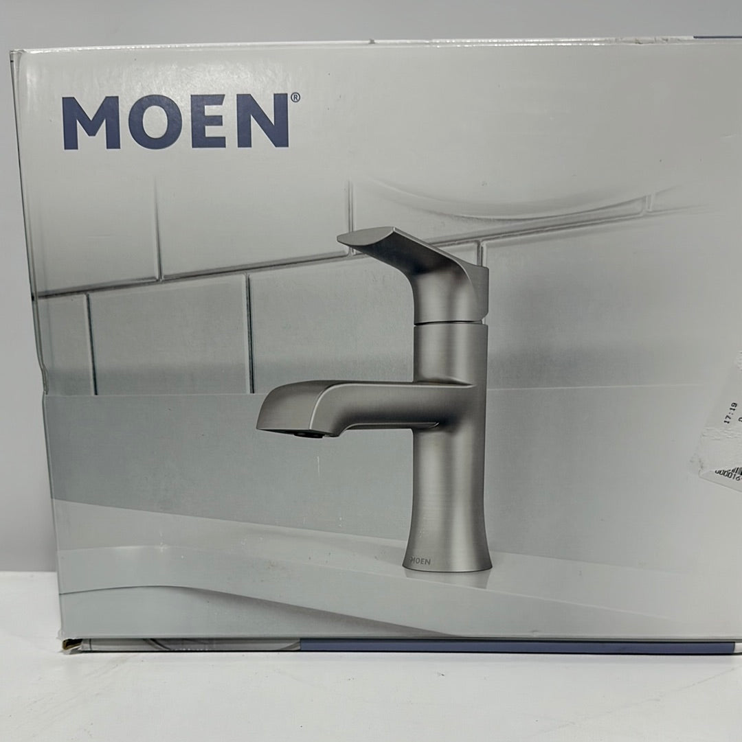 Moen Liso Spot Resist Brushed Nickel One Handle Bathroom Faucet