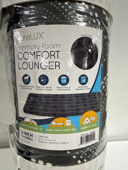 PureLux 2” Memory Foam Rollout Lounger, Assorted Designs
