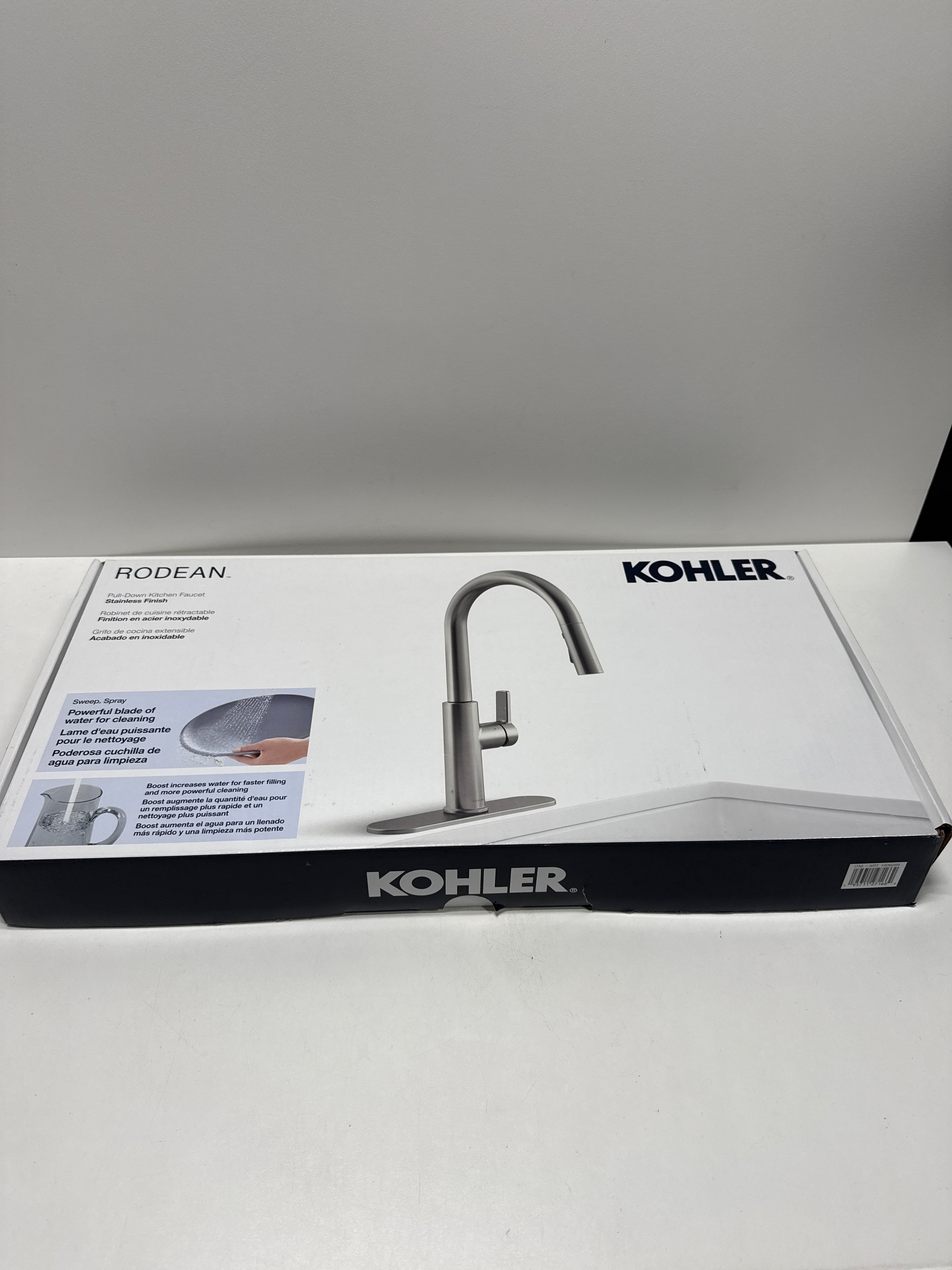 Kohler Rodean Kitchen Sink Faucet Chrome Stainless Steel