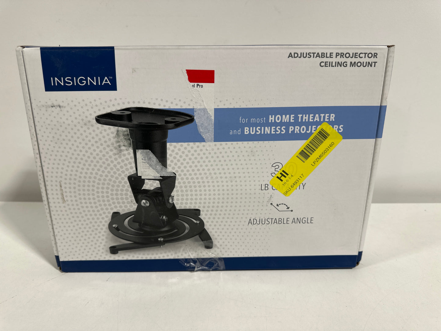 Insignia - Universal Projector Ceiling Mount - Black