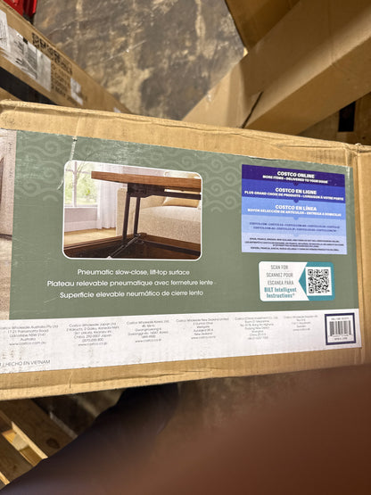 Bayside Furnishings Whitlee Lift-Top Coffee Table, Brown