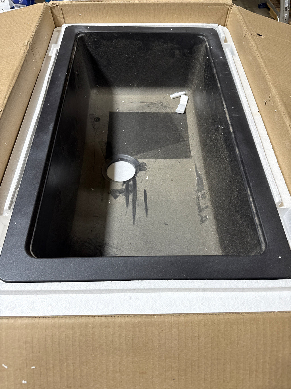 Signature Hardware 454480 Totten 33" Farmhouse Single Basin Granite Kitchen Sink