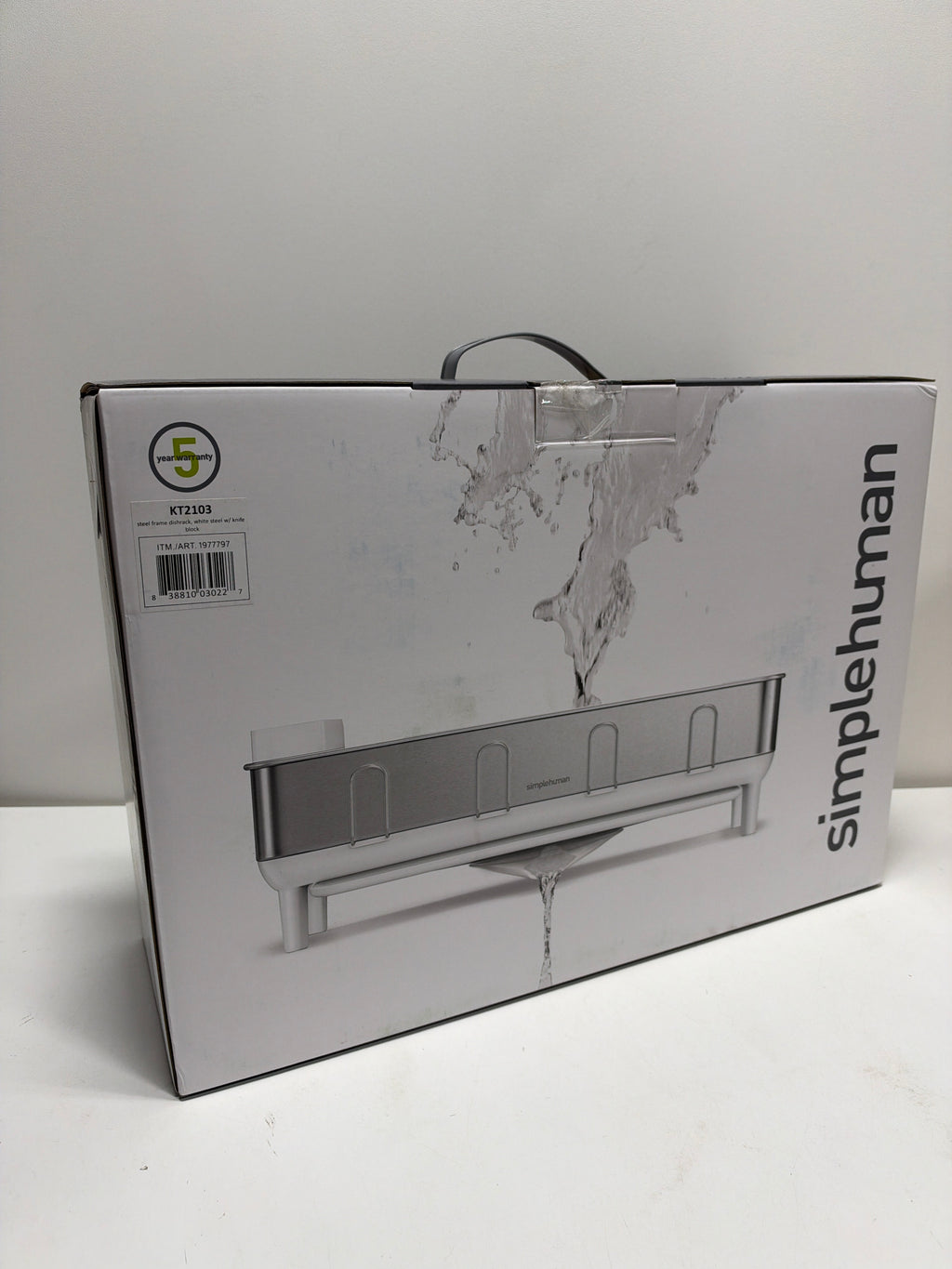 simplehuman Steel Frame Dishrack with Knife Block