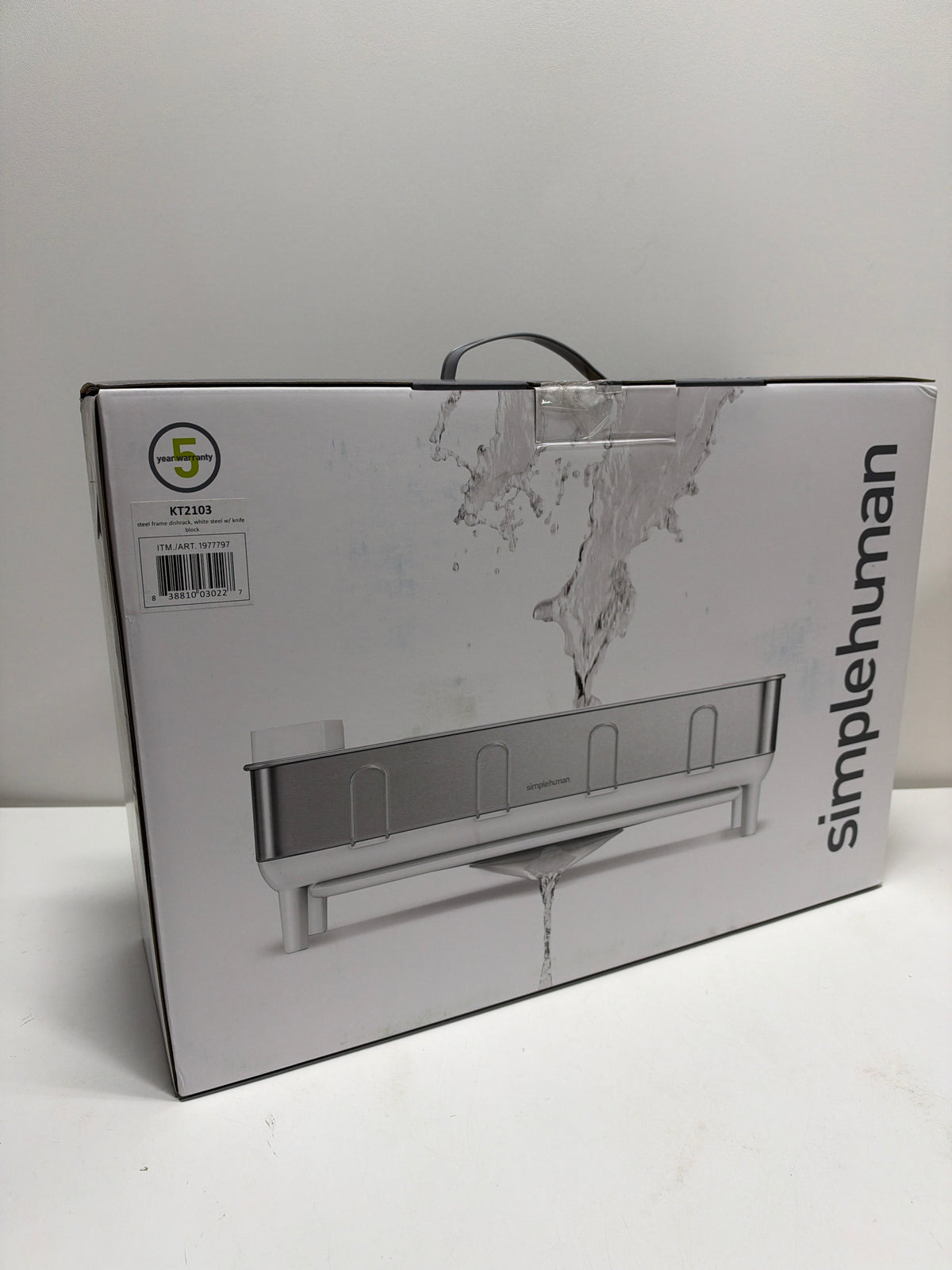 simplehuman Steel Frame Dishrack with Knife Block