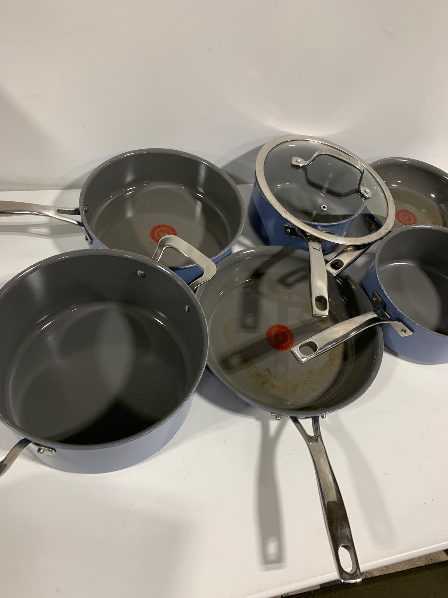 Used T-fal Excellence Ceramic Non-Stick Cookware Set, 10-piece