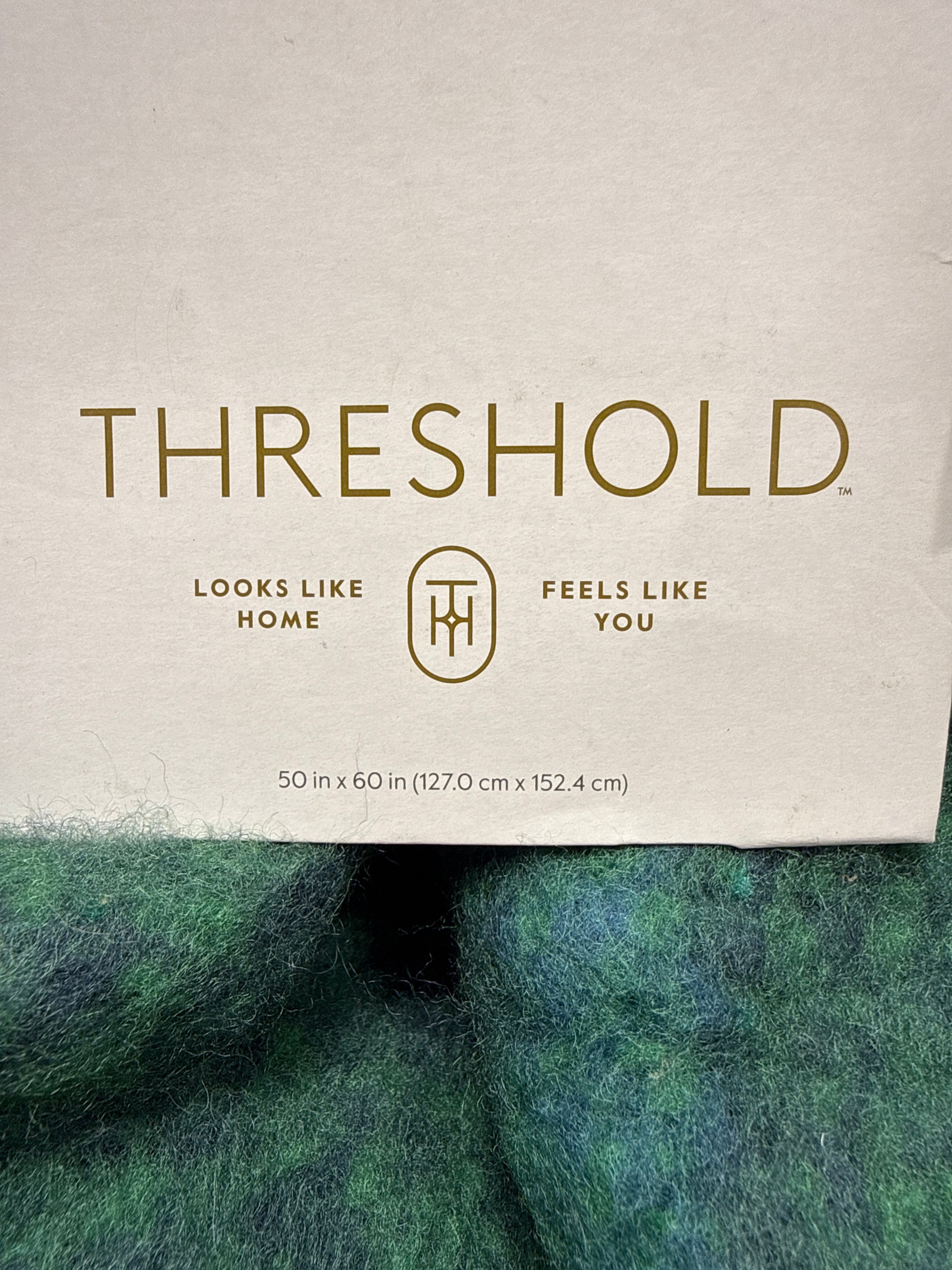 Woven Plaid Throw Blanket Dark Green - Threshold - *Bedding