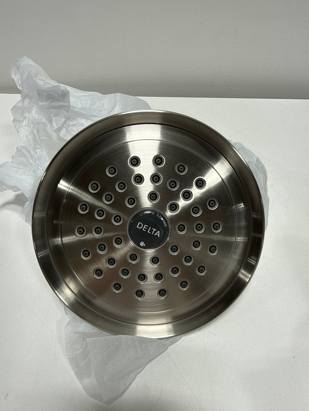 Delta RP72856 Silverton 1.75 GPM Single Function Shower Head Brilliance Stainless Showers Shower Heads Single Function