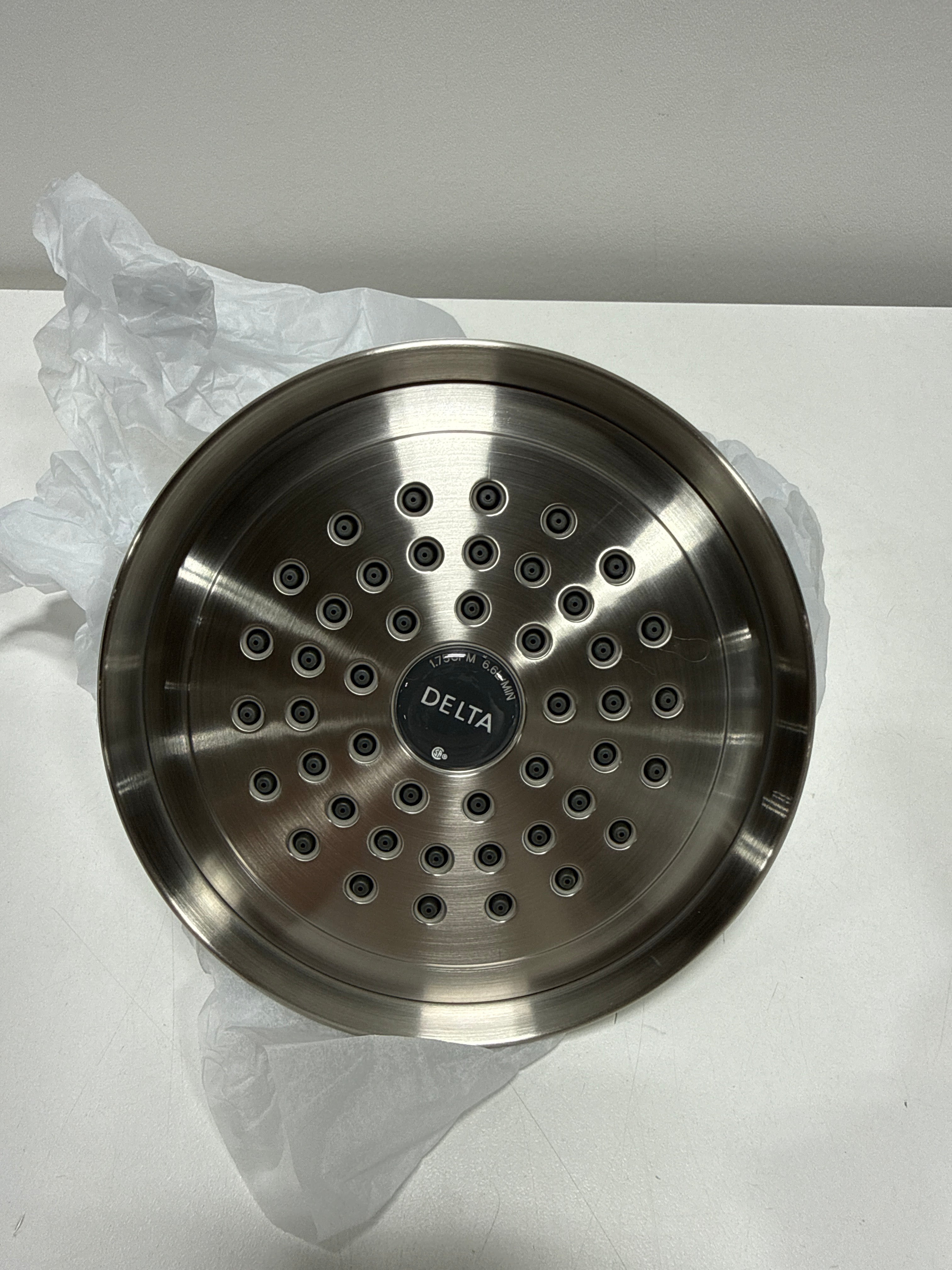 Delta RP72856 Silverton 1.75 GPM Single Function Shower Head Brilliance Stainless Showers Shower Heads Single Function