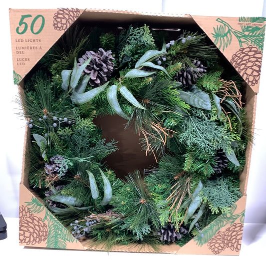 Kirkland  Holiday 30" Pre Lit Decorated Wreath